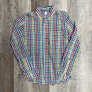 American Apparel rainbow gingham shirt, size XXS.
